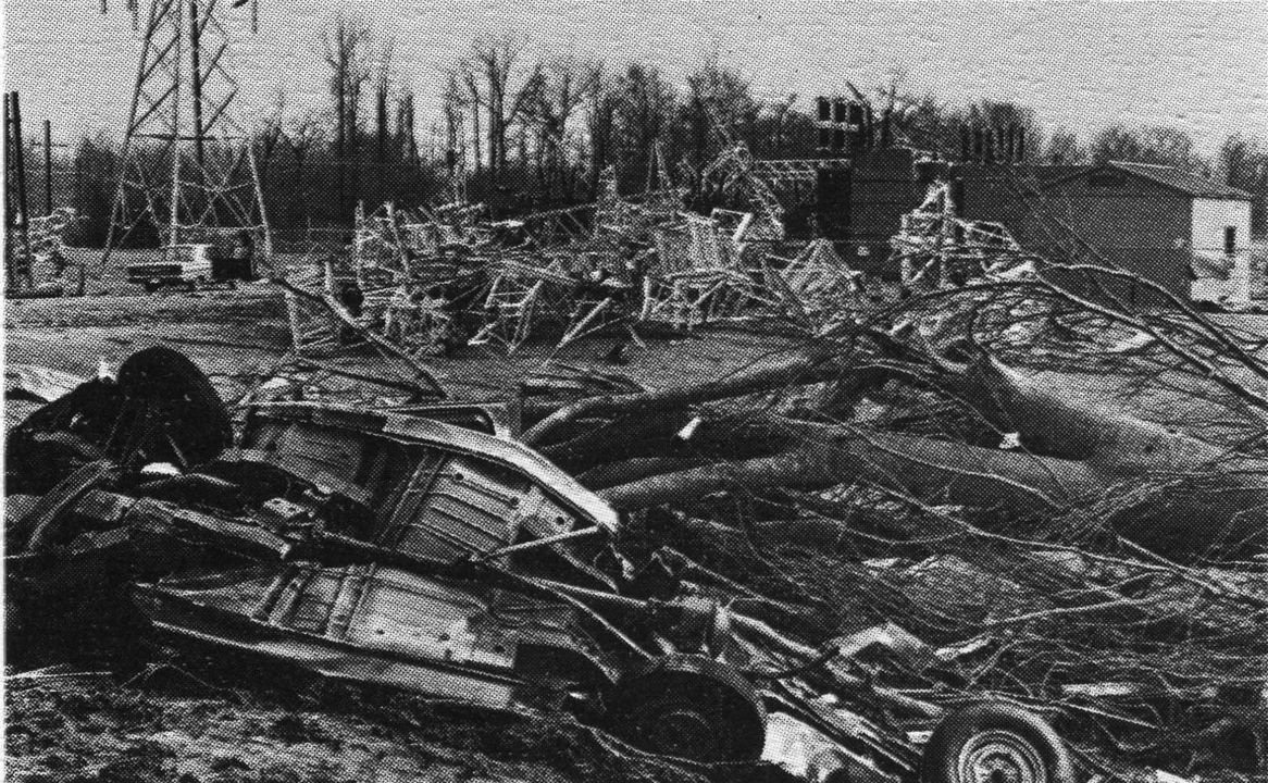 The tornado demolished a 115,000-volt substation in southwest Jackson on March 3, 1966.